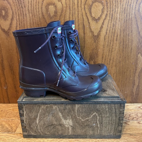 Hunter Lace Up Boots Purple Urchin - Picture 2 of 8